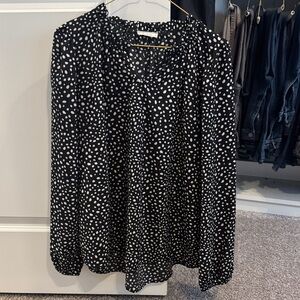 Black and White Polka Dot Blouse